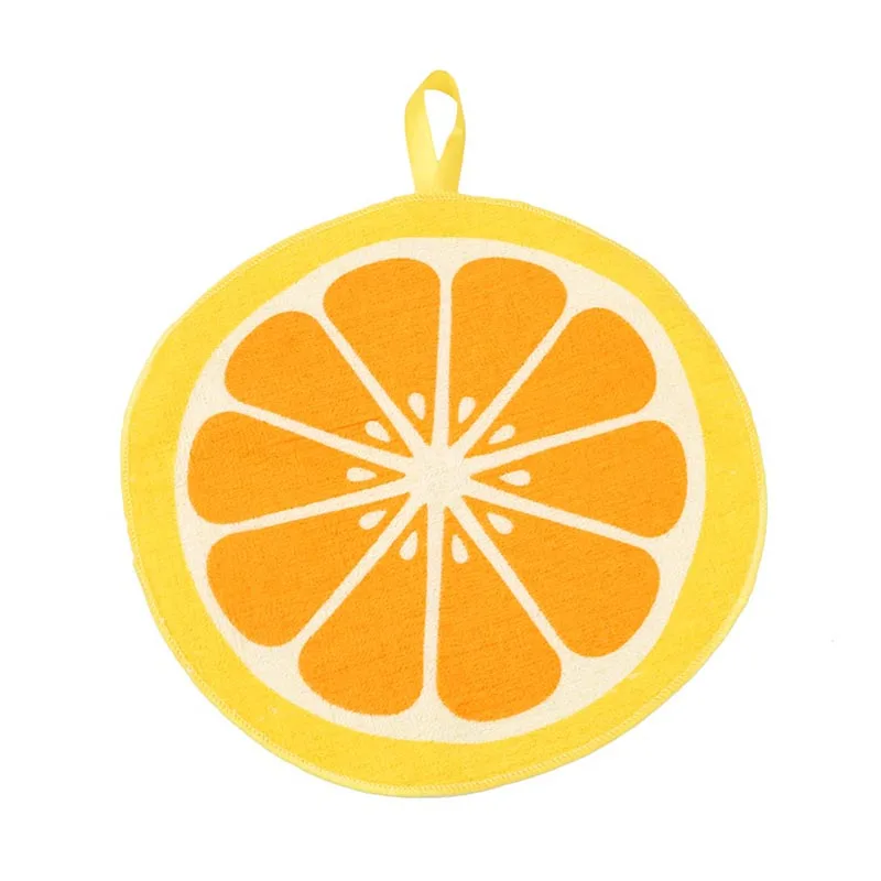 Забавный фруктовый принт подвесное кухонное круглое полотенце для рук из