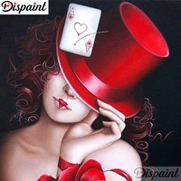 dispaint full squareround drill 5d diy diamond painting red haired beauty 3d embroidery cross stitch 5d home decor a10466