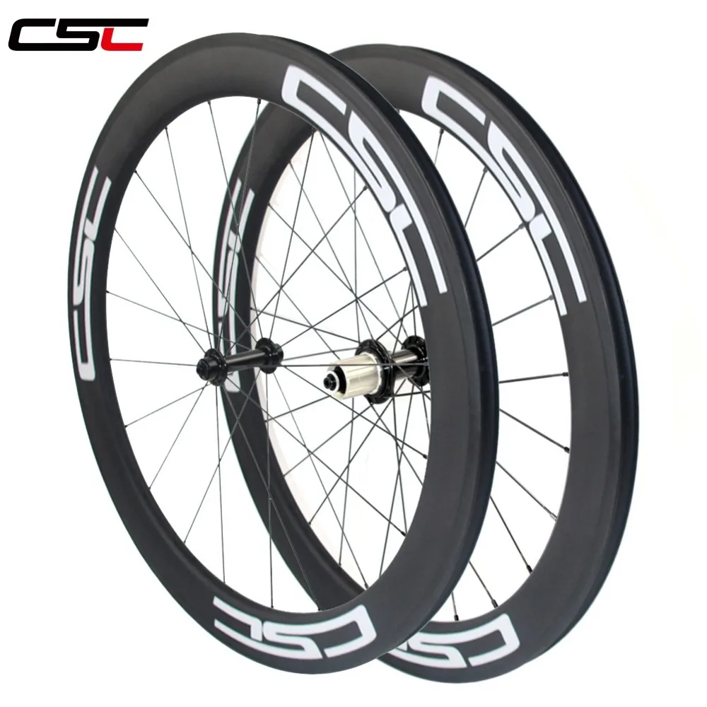 

CSC 700C wide 25mm U shape deep 60mm Clincher Tubeless compatible Carbon Road Bicycle bike Wheels sapim or pillar 1420 spokes