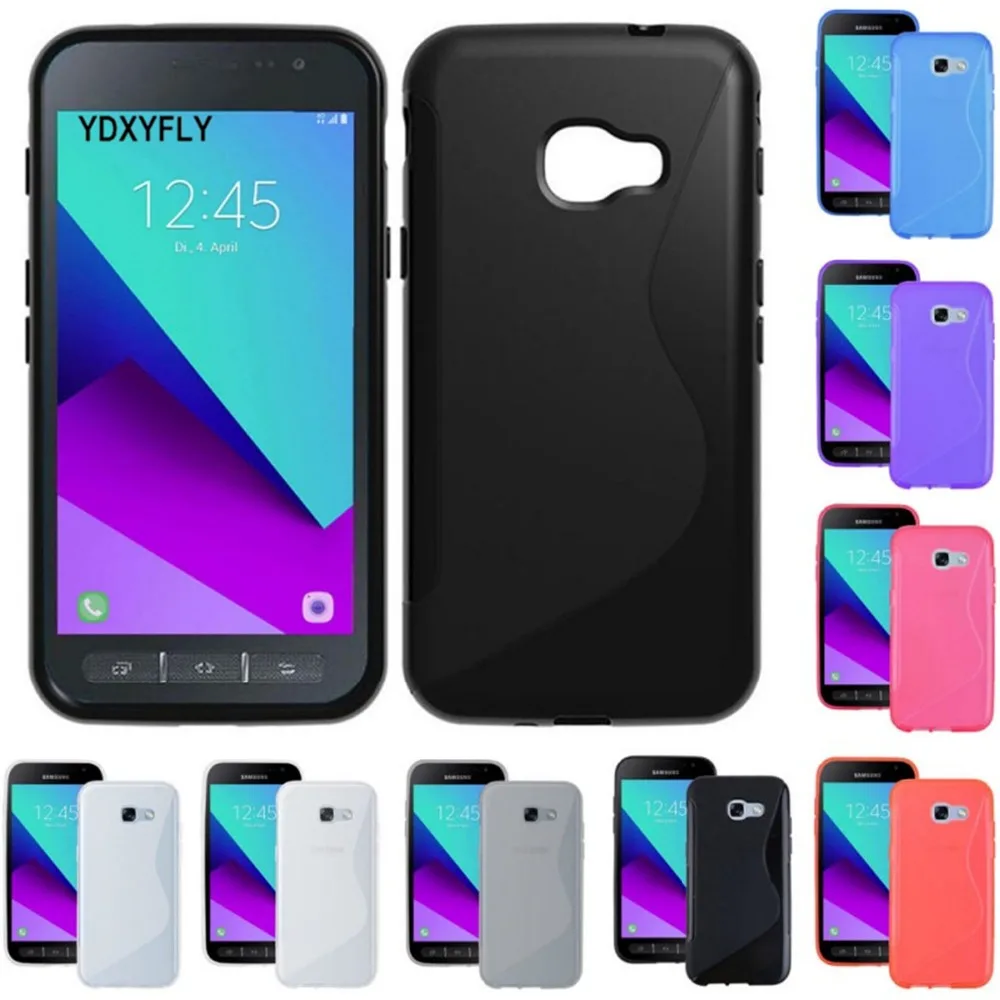 Нескользящий гибкий чехол для Samsung Galaxy Xcover 3 G388F силиконовый S LINE TPU резиновый
