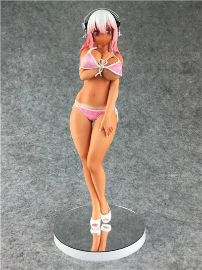Аниме Супер Sonico Pai Slash бикини Ver. 1/6 Масштаб Сексуальная ПВХ фигурка модель игрушки кукла 25 см - Цвет: Without Retail Box