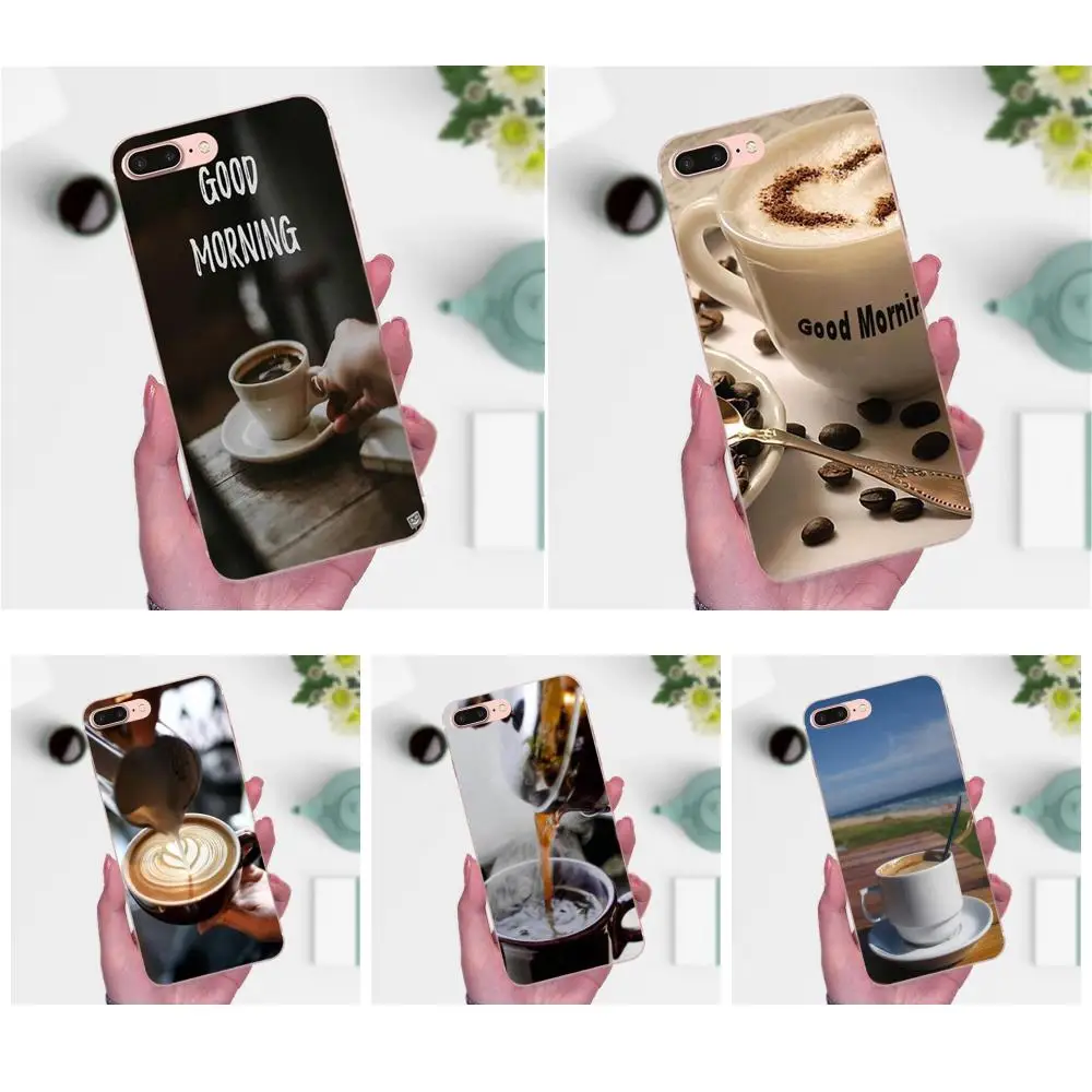 Есть Утренний кофе для Galaxy J1 J2 J3 J330 J4 J5 J6 J7 J730 J8 2015 2016 2017 2018 mini Pro мягкий TPU Quinn