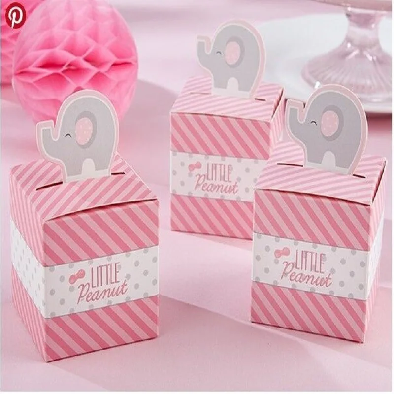 

Little Peanut Elephant Favor Box Baby Shower Favor Boxes (Set of 12)