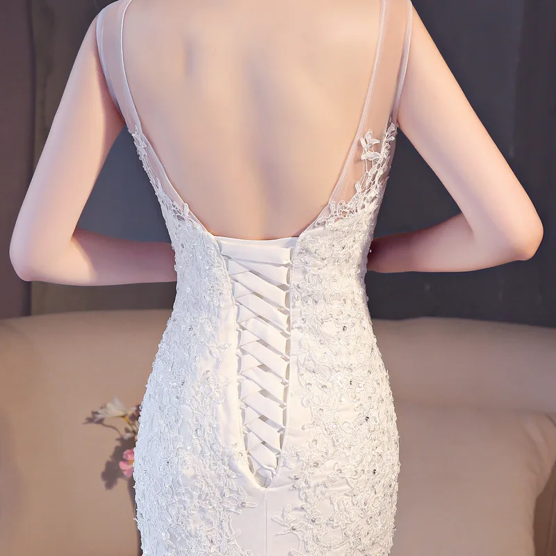 Платье Свадебное без рукавов с вышивкой и шлейфом 2018 | Свадьбы торжества