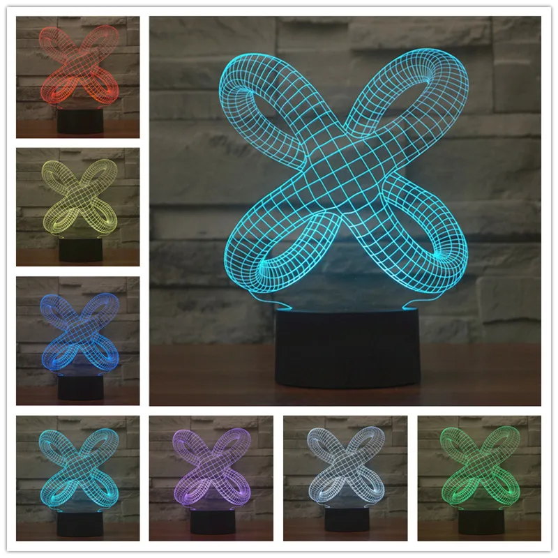 Настольная лампа сделай сам Модный 3D светильник на трубку для спальни