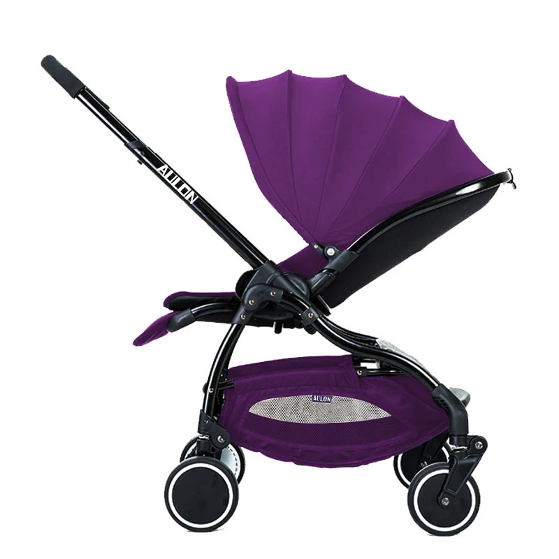 purple Aulon рассказывает Детские коляски солнцезащитным козырьком, светильник 4runner подвеска Складная коляска для ребенка коляска детское транспортное средство - Цвет: purple