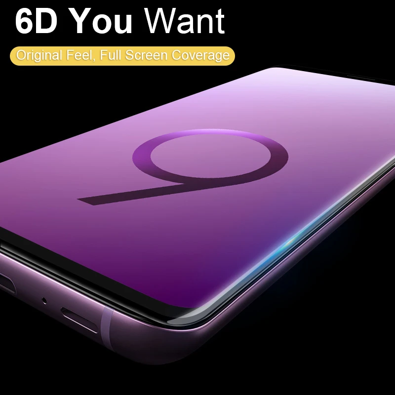 RDCY 6D полностью клеевое изогнутое закаленное стекло для Samsung Galaxy S8 S8Plus защита