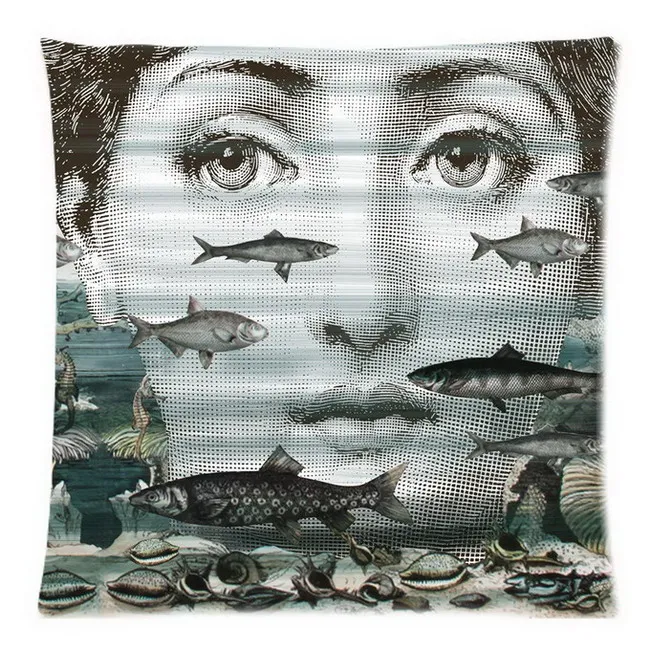 3 Наволочка для подушки на заказ rosenthal Piero fornasetti рабочий хлопковый льняной чехол для подушки на стул, диван, декоративная наволочка для подушки 45X45 см - Цвет: 3
