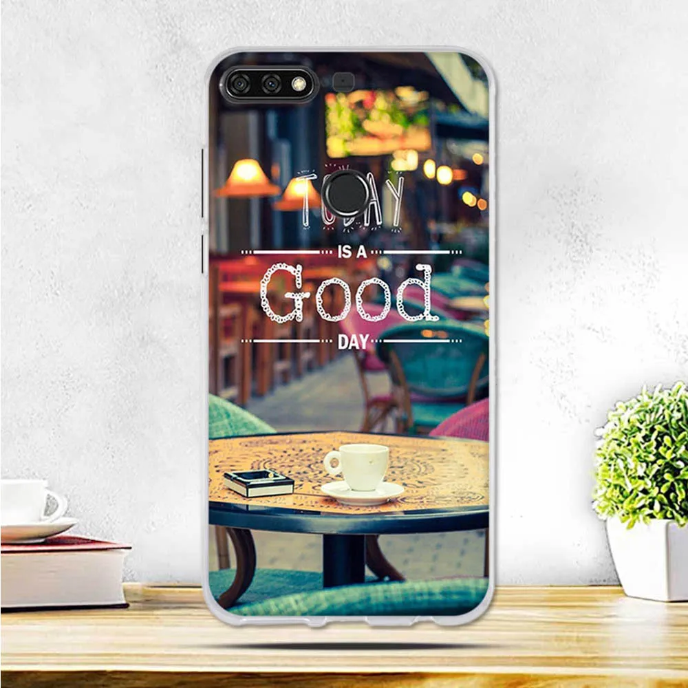 Чехол для Huawei Honor 7C на y7 Pro 2018 мягкая задняя крышка из ТПУ huawei Y7 Prime Nova 2 lite Enjoy8 чехлы