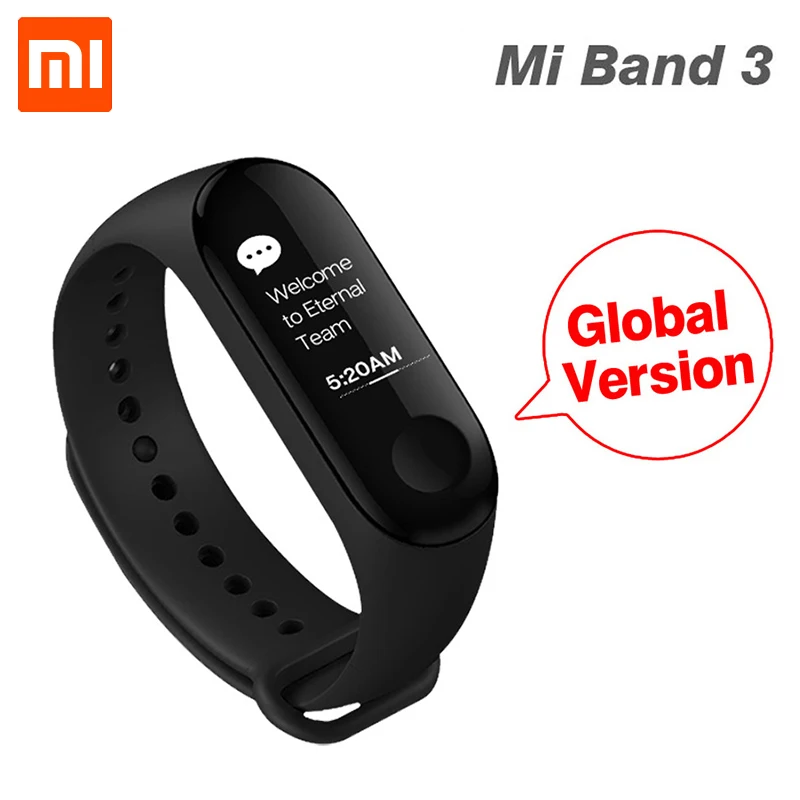 [Глобальная версия] Оригинальный Xiaomi mi band 3 пульсометр фитнес трекер 0 78 ''OLED