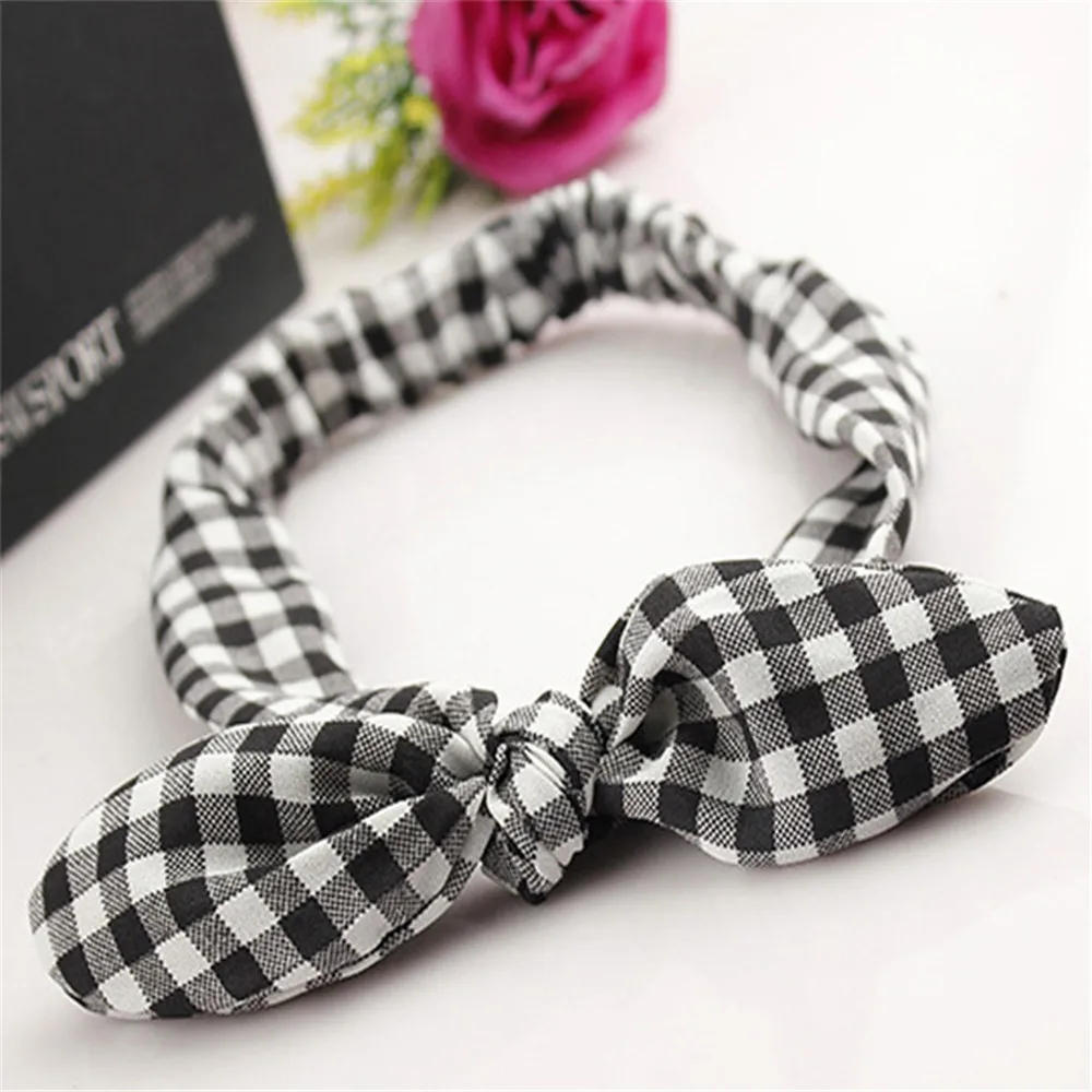 Женская повязка с головным убором кролика, узелкованная геометрическая, летняя плетеная повязка для волос Богемия, эластичный турбан для девочек, аксессуар для головы на спа.