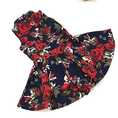 Одинаковые Платья с цветочным принтом для всей семьи элегантные платья розами в