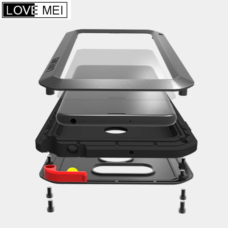 Мощный Алюминиевый металлический бронированный чехол LOVE MEI для LG V30