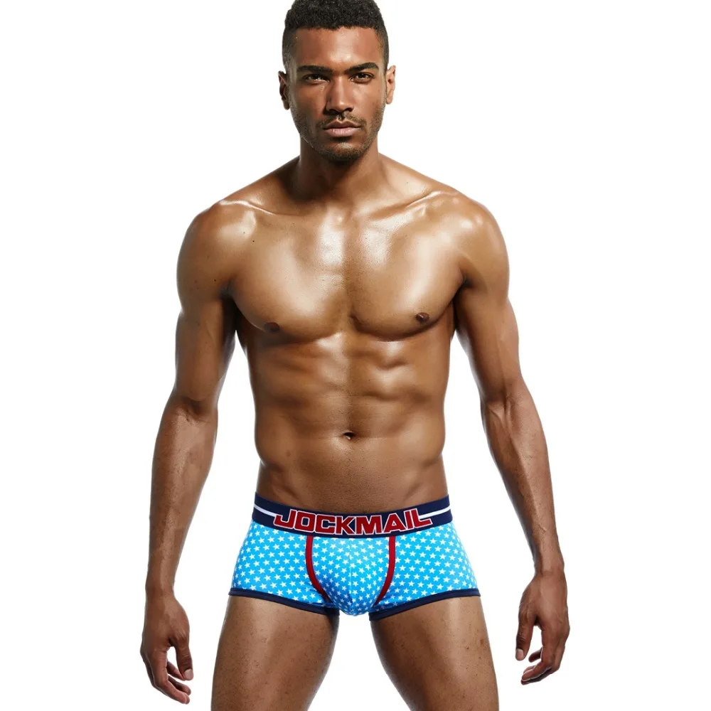 JOCKMAIL, дышащие, Cueca, боксеры, homme, хлопок, мужское нижнее белье, боксеры, U выпуклый мешочек, сексуальные мужские трусы, мужские боксеры, Гей Трусы