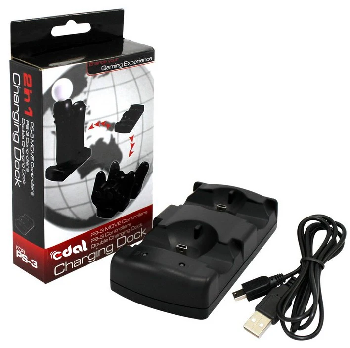 2in1 USB двойной зарядная станция Зарядное устройство подставка Док-станция для PS3 контроллер движения Лидер продаж