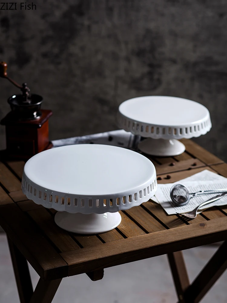 Керамическая белая подставка для торта инструменты свадебного тарелка кексов