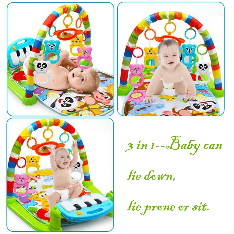 Baby Soft Playmat Piano Musical Sleep Lullaby Activity Fitness Gym Mat Kid Sleeping Safety Blanket Christmas Gift for Boy Girl