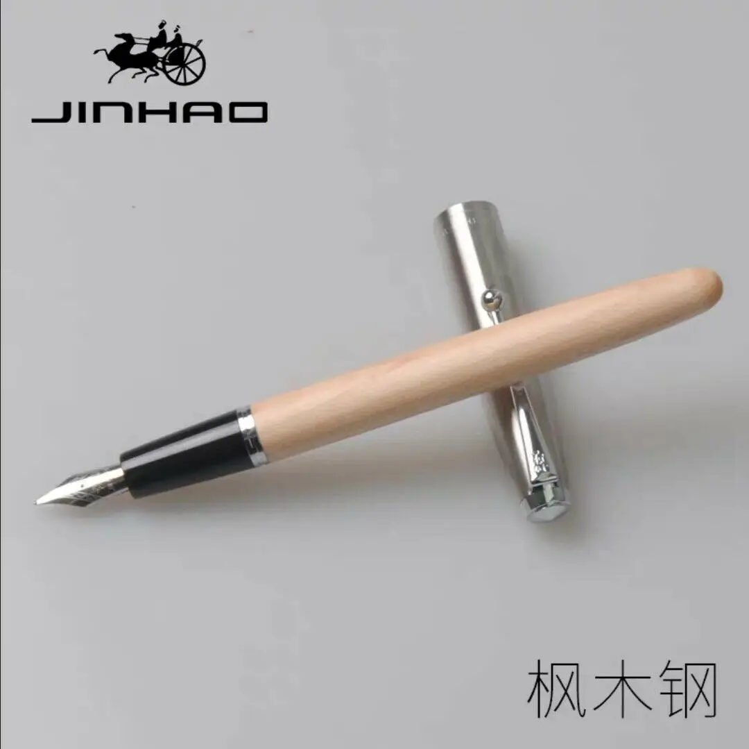 FengLin Wood F Jinhao 51A акриловая/деревянная авторучка чернильная ручка каллигграфия ручки EF/F/ручной работы сменный наконечник канцелярские принадлежности для офиса и школы - Цвет: FengLin Wood F