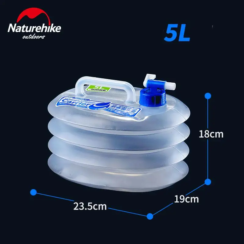 Naturehike наружная портативная складная бутылка для воды 10л ведро с краном Кемпинг Пешие прогулки бутылка для воды с ручкой Туризм Кемпинг - Цвет: 5L