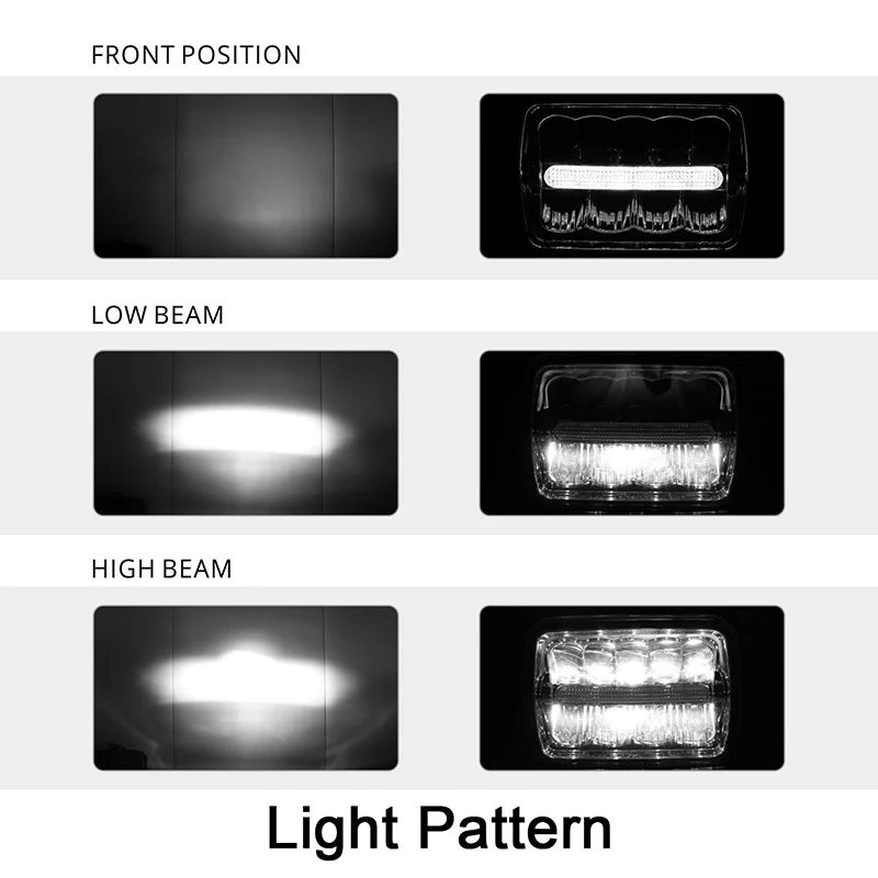 5x7 &quot6x7 светодиодный комплект фар DRL Замена H6054 H5054 H6054LL 69822 6052 6053 для Jeep Wrangler YJ Cherokee