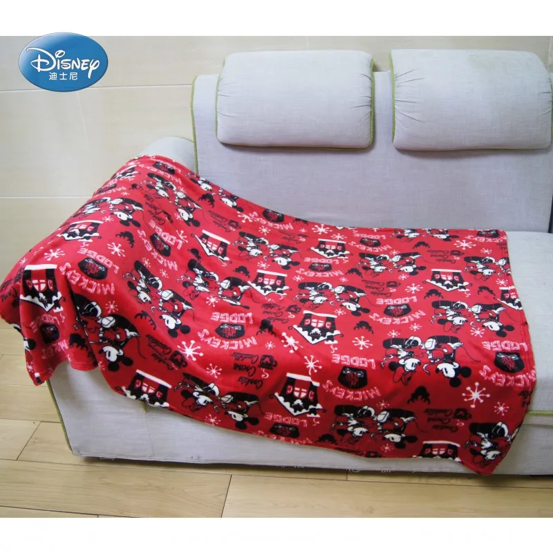 Дисней мультфильм красный Микки Минни Маус тонкое летнее одеяло пледы для девочек на кровать диван/диван самолет 100x140 см