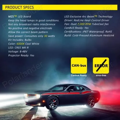 

Car Headlights Kit H7 led V6 Bulb Auto Front Bulb 2*30W 3600LM car Headlamp 6000K,free shipping