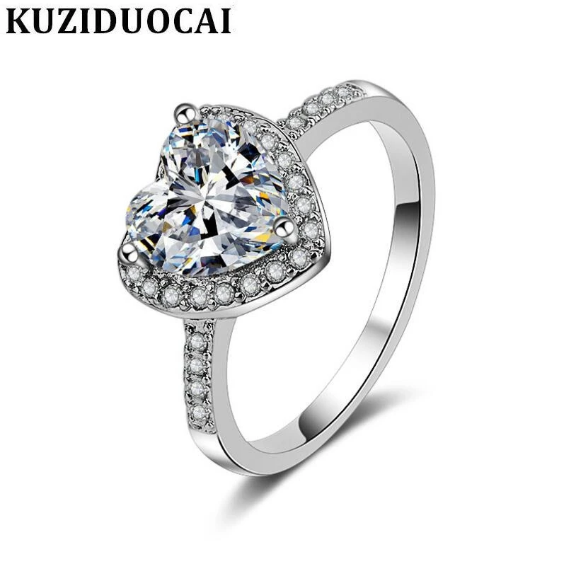 Kuziduocai 2018 Новинка! Модные ювелирные изделия сверкающий циркон нержавеющая сталь