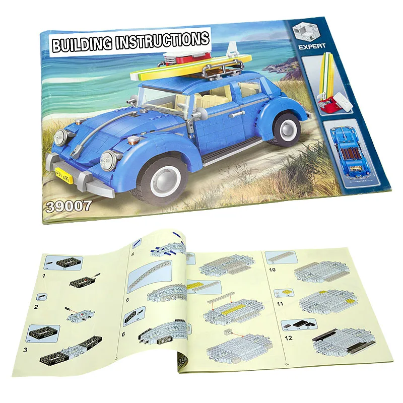 СОЗДАТЕЛЬ серии город автомобиль кирпичи совместимый Technic Volkswagen Beetle модель здания панель из кубиков игрушки для детей