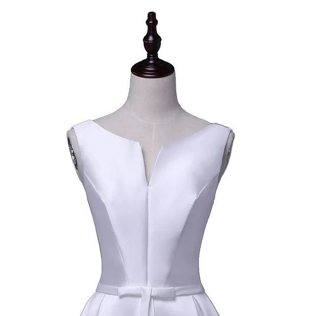 Vestidos de festa para senhoras casamento2019 Новое атласное сексуальное платье с v-образным вырезом трапециевидной формы, ярко-синее, бордовое, зеленое, цвета шампанского, платье подружки невесты