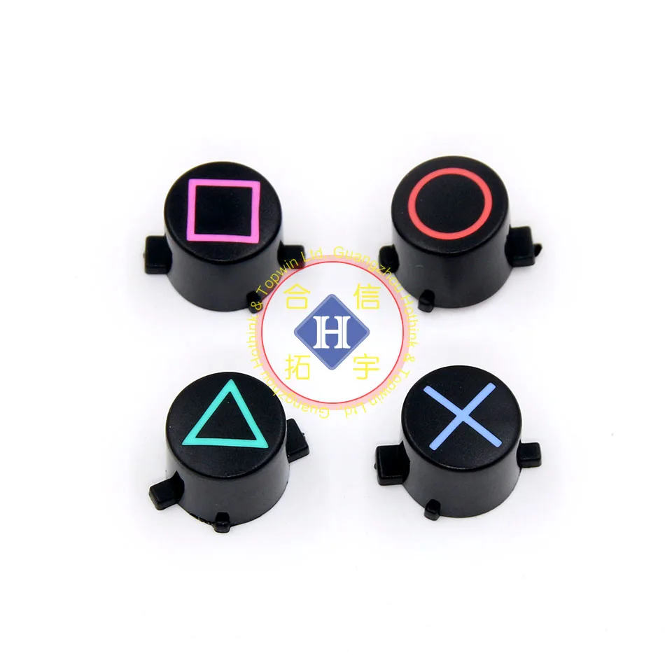 HOTHINK Замена Черный 3D Аналоговый джойстик Крышка L2 R2 L1 R1 с пружинным D pad кнопки Набор для PS4 контроллер