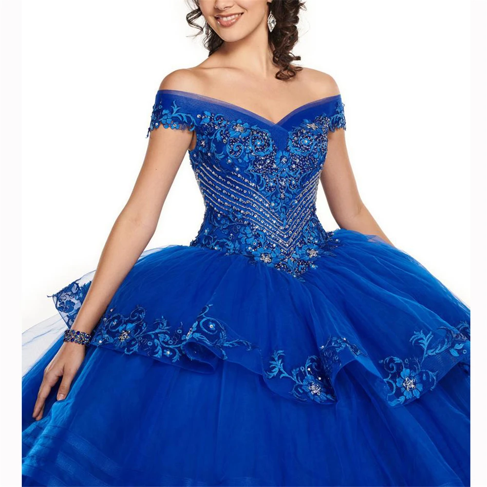 

Excellent pars quinceaeras vertidos de 15 anos Off The Shoulder Deep V-neck Beading Crystals vestidos de quinceanera dresses