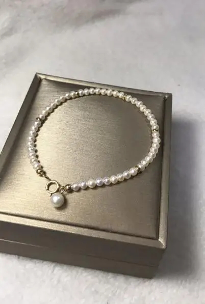 

Luck PearlJewellery Genuine Freshwater Pearl Bracelet , Tiny Pearl AA 3-5MM Classic Girl's Bracelet,New Free Shipping