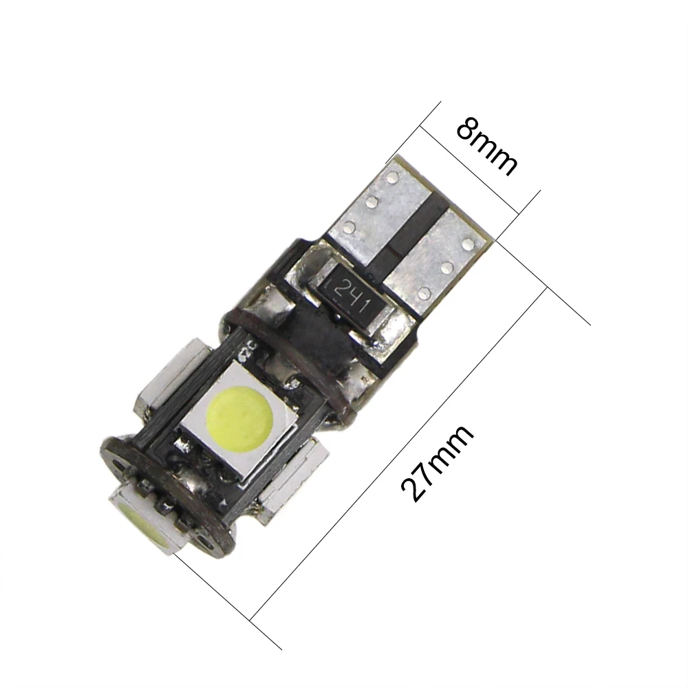 KEIN 10 шт. t10 led Canbus w5w 5smd 5050 водить автомобиль 194 168 клиновидные боковые светильник