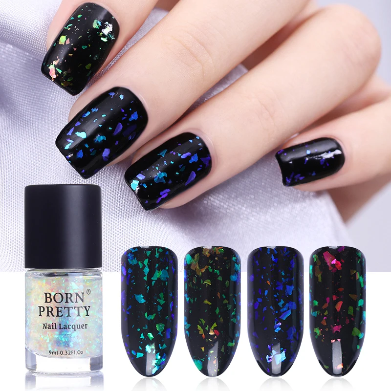 BORN PRETTY 1 бутылка 9 мл Лак для ногтей хамелеон лак для ногтей блестки лак блестки неровные блестки лак для ногтей