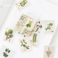 45 pcspack herbal plants decorative stickers scrapbooking stick label diary stationery album journal stickers