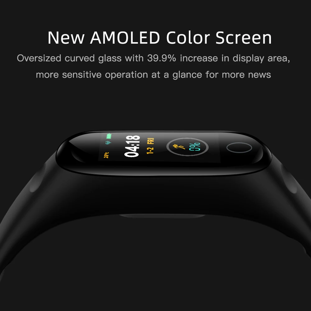 Фитнес браслет с цветным экраном пульсометр PK Mi Band 4 3 новинка 2019|Смарт-браслеты| |