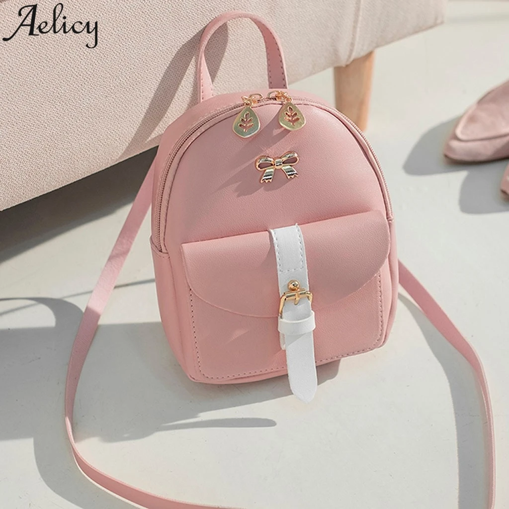 Aelicy кошелек для мобильных телефонов, студентов, маленький рюкзак с буквенным принтом, сумки на плечо, Детский рюкзак для девочек, школьный кожаный женский рюкзак для путешествий