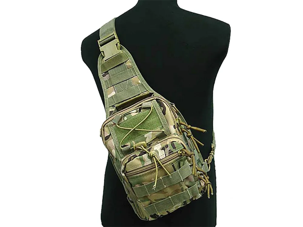 Tactical Molle Utility 3 Ways Shoulder Sling Pouch Backpack Chest Bag Small CP | Спорт и развлечения