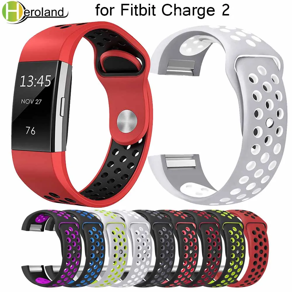 Силиконовые смарт часы ремешок для fitbit charge 2 Аксессуары спортивный браслет