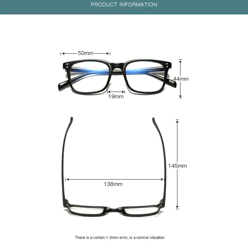 

Cheap Anti Blue Rays Computer Goggles Reading Glasses UV400 Radiation-resistant Computer Gaming Glasses TR90 Square myopia Frame