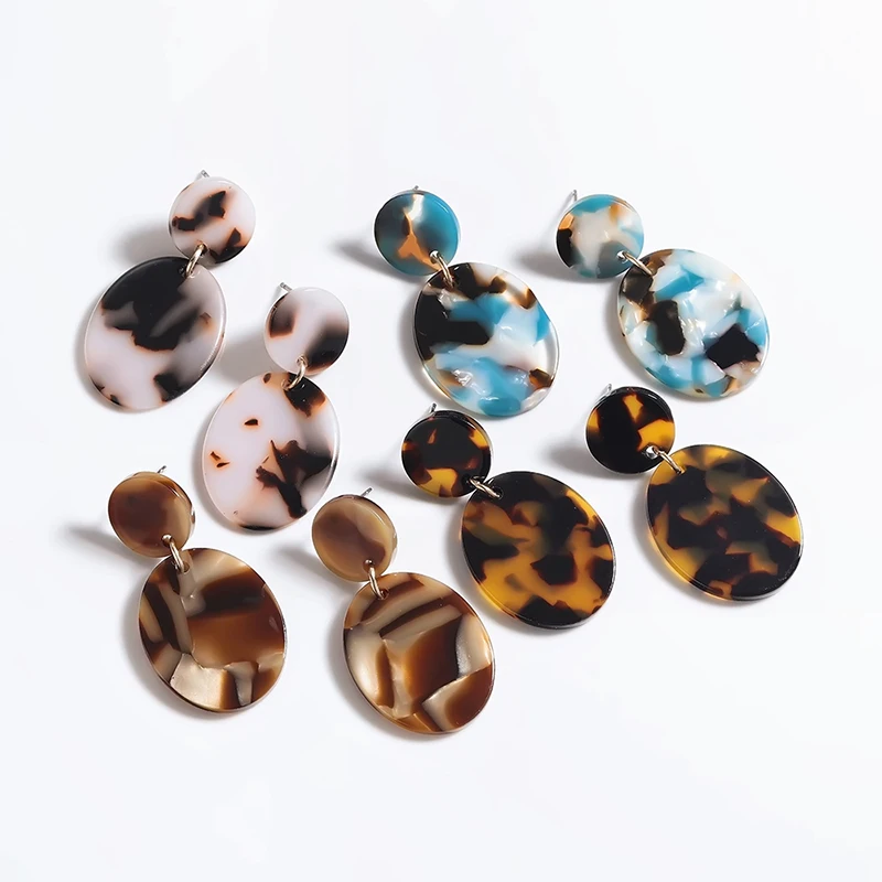 Милые акриловые серьги-подвески в виде черепаховой черепахи для женщин