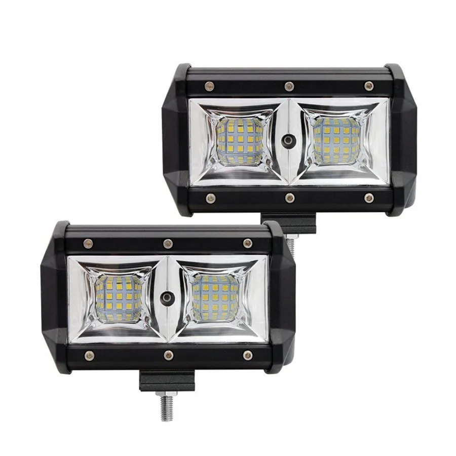 

1 Pair LED Work Light Bars 54W 8000 Lumens Flush Mount Pod Spot Beam Offroad Driving Lights for Ford Jeep Van Wagon ATV Pickup