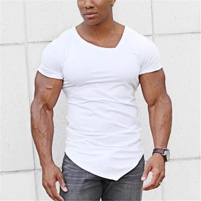Rashgard Спортивная футболка для мужчин хлопок slim fit Спортивная футболка для бега Мужская Бодибилдинг Фитнес Спортивная одежда для тренировок на открытом воздухе Футболка