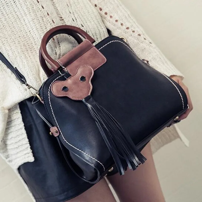 Женская сумка из ПУ кожи винтажная Повседневная через плечо с ручкой сверху