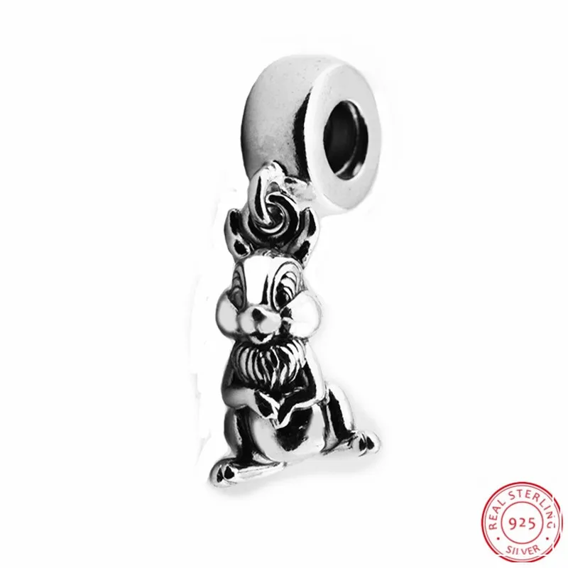 Безупречное качество Thumper Подвеска Шарм показать свой игривый сторона DIY Fit PANDORA талисманы Серебро 925 оригинальные украшения делая FL648