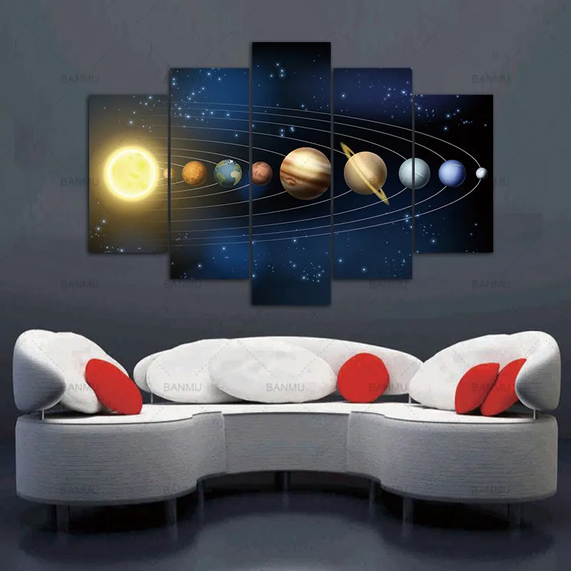 5 шт. настенная Картина на холсте с солнечной батареей|canvas paiting|wall artwall art print |