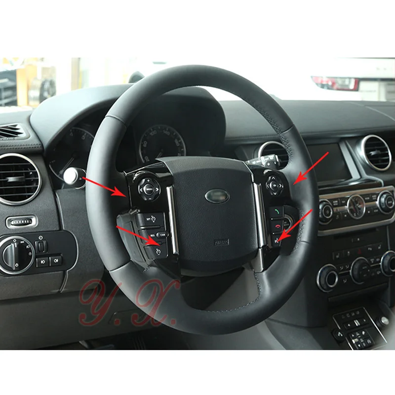 3x наклейки из АБС-пластика для чехлов на рулевое колесо Land rover discovery 4 декоративная