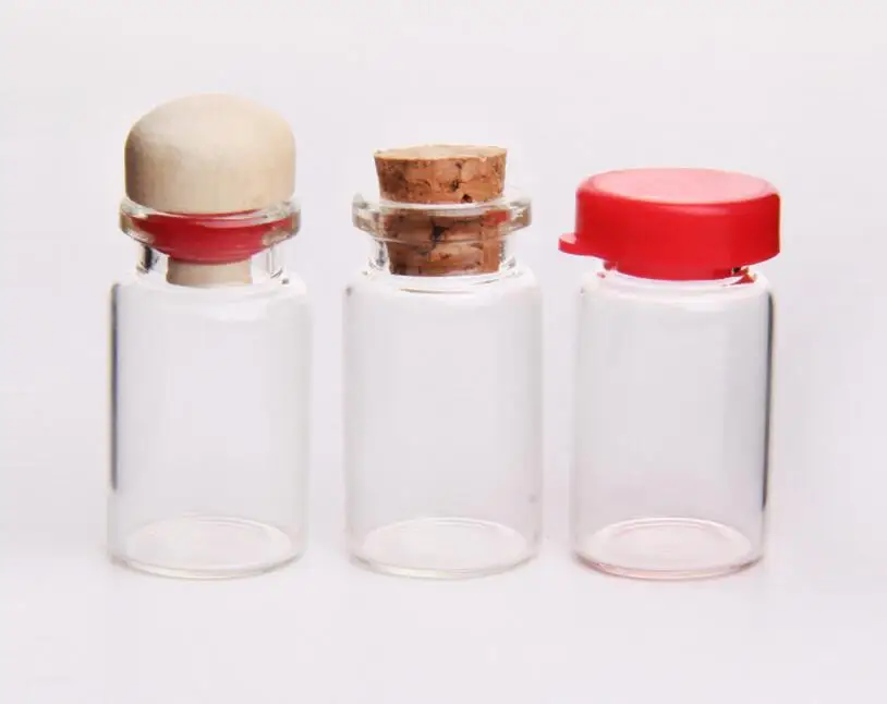 

500 x 7ML Clear Small Cute Mini Cork Stopper Glass Jars Containers Mini Wishing Bottle Glass Craft