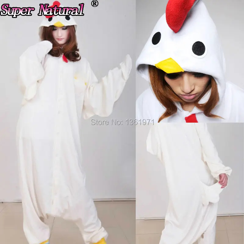 HKSNG животных Зимние теплые черные сапоги и курица Kigurumi пижамы костюмчиков для