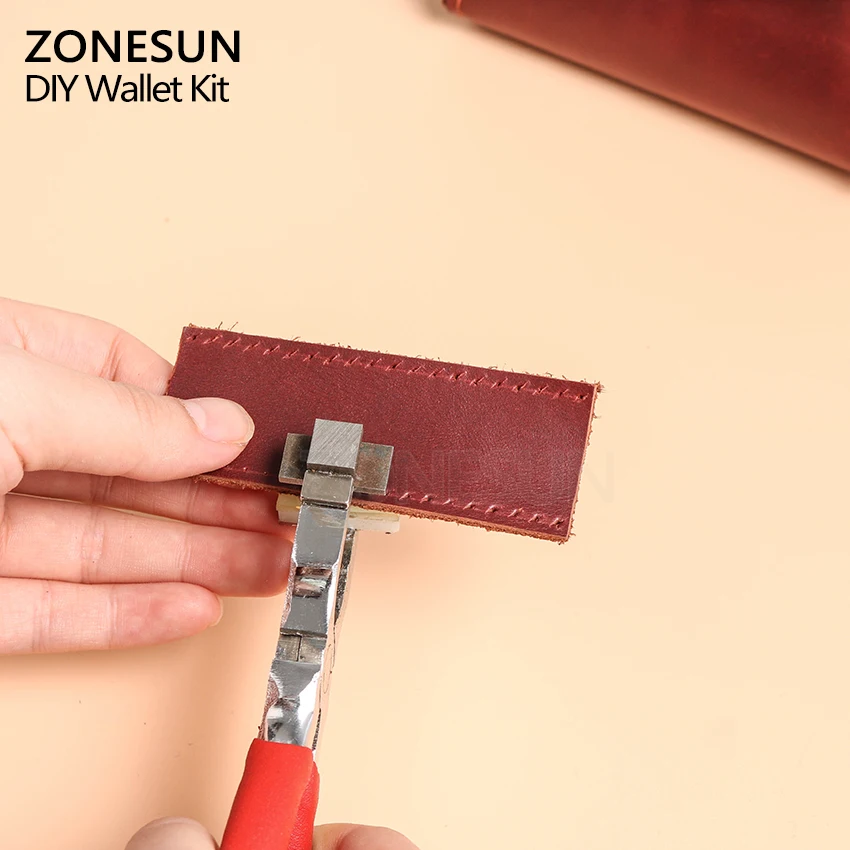 ZONESUN дыропробивные плоскогубцы инструмент для шитья перфоратор для кожаного ремесла ручной работы инструмент для шитья Кошелек Браслет Сумочка